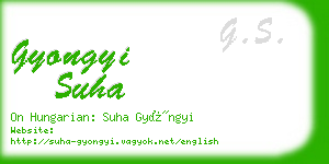 gyongyi suha business card